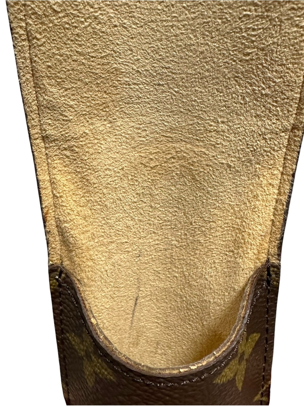 Louis Vuitton 1995 Monogram Leather & Tan Suede Eyeglasses Sunglasses Case - Picture 11 of 11